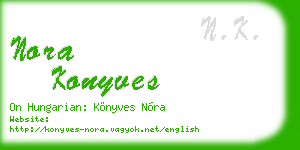 nora konyves business card